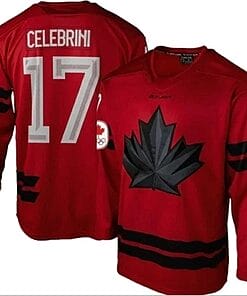 Macklin Celebrini Team Canada 2026 Winter Olympics Jersey Red STITCHED