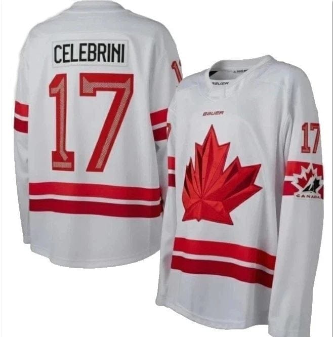 Macklin Celebrini Team Canada 2026 Winter Olympics Jersey White STITCHED