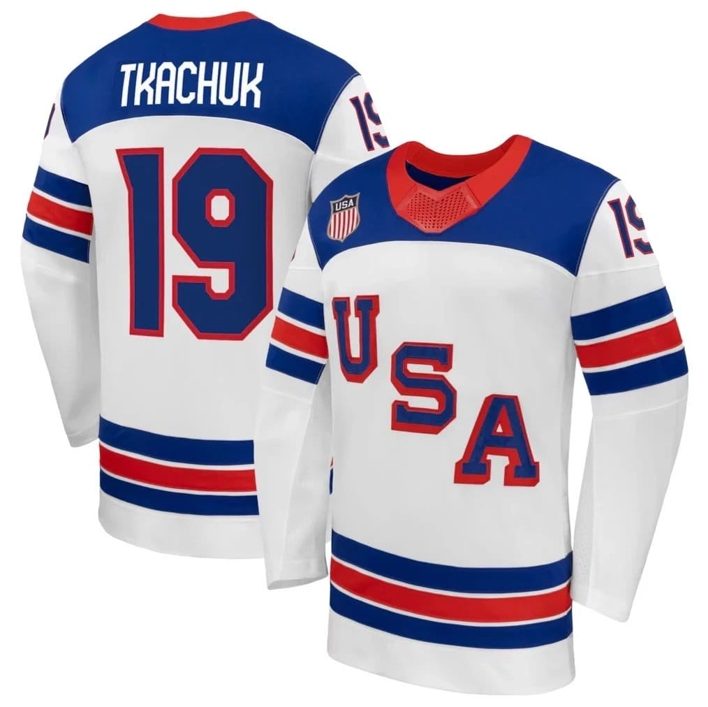 Matthew Tkachuk Jersey Team USA Winter Olympics 2026 Hockey Premium STITCHED White