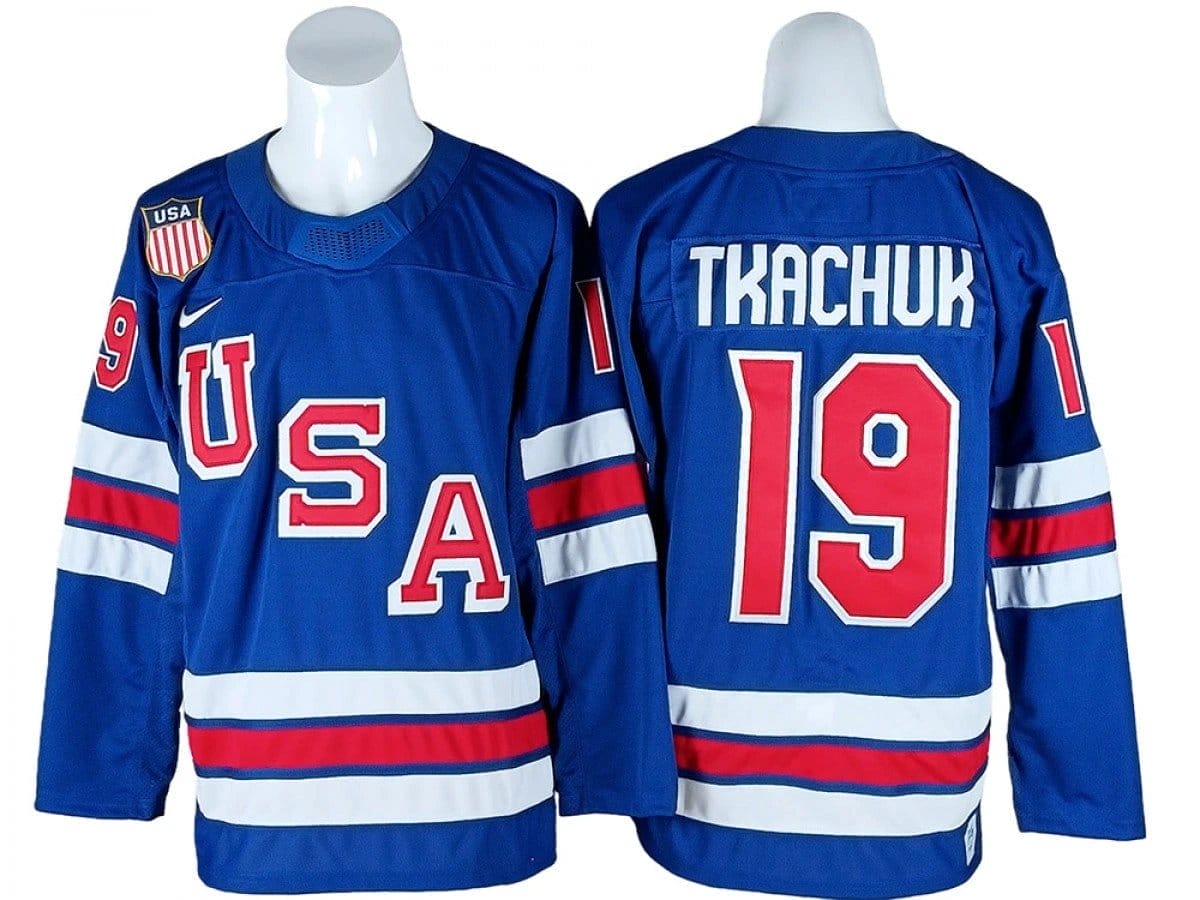 Matthew Tkachuk Jersey #19 Winter Olympics Team USA 2026 Hockey Stitched