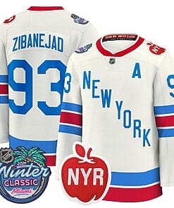 Mika Zibanejad Jersey #93 New York Rangers 2026 Winter Classic Premium Stitched