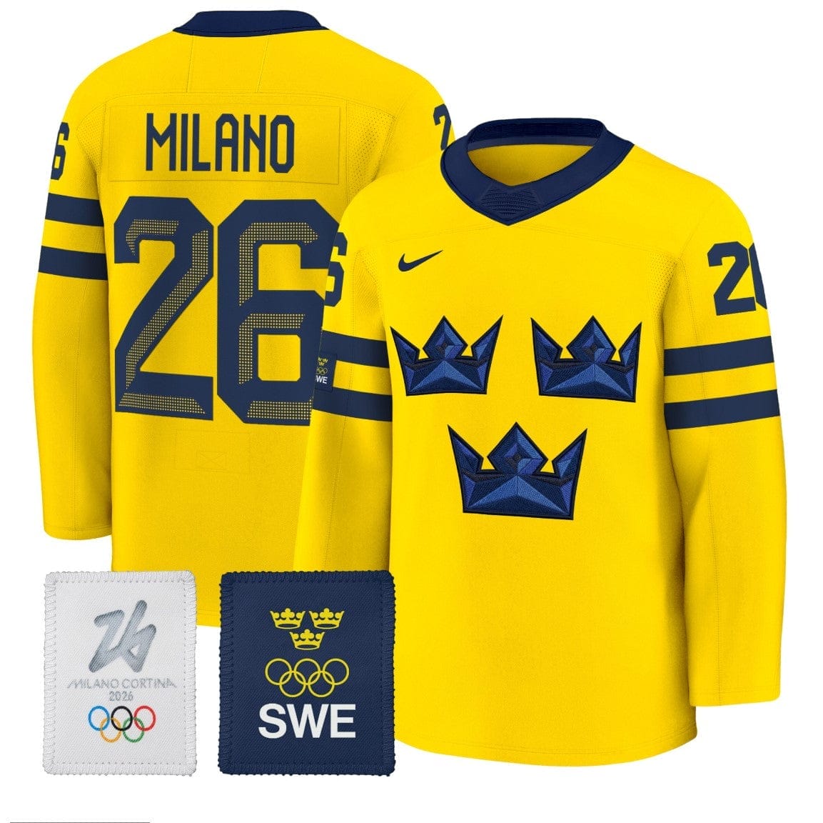 Milano Jersey #26 Sweden Olympic 2026 Premium All Stitched