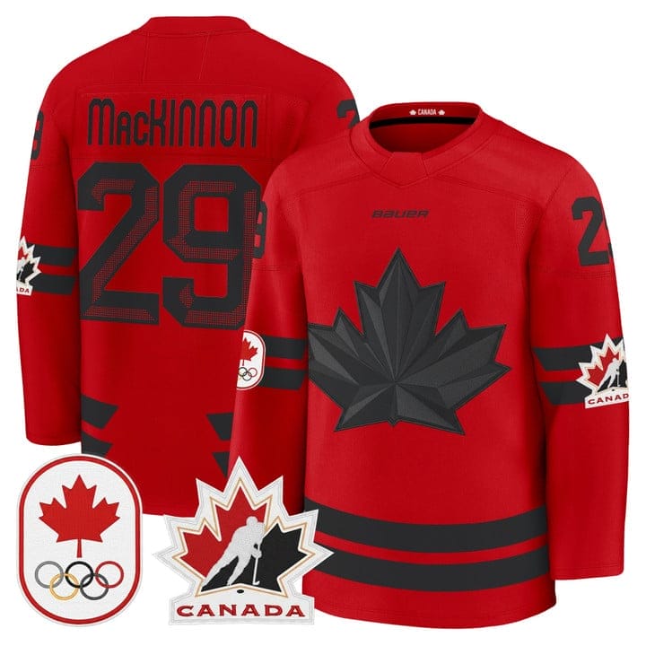 Nathan MacKinnon Jersey #29 Canada Olympic Premium Hockey 2026 Stitched - Image 2