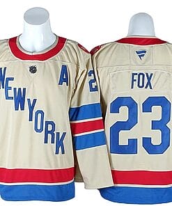 New York Rangers #23 Adam Fox Beige 2026 NHL Winter Classic Jersey