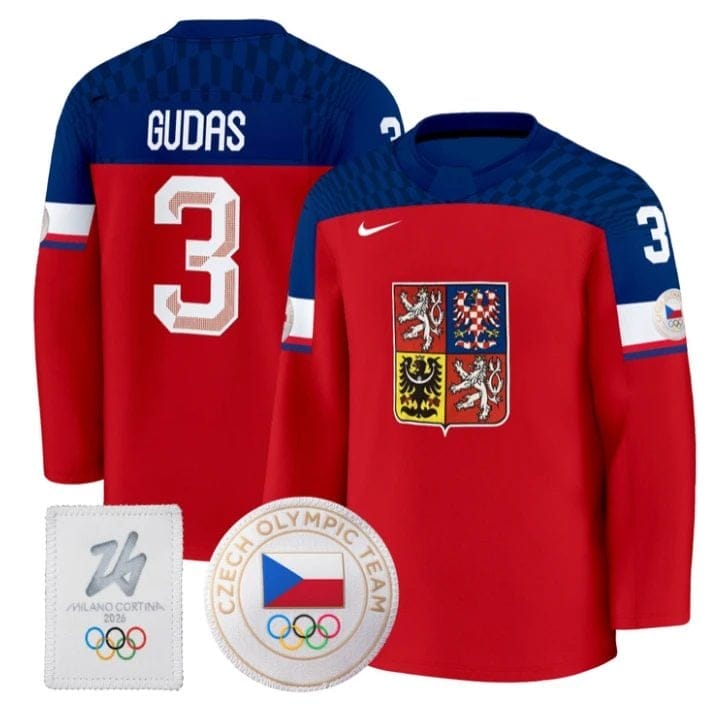 Radko Gudas Jersey #3 Czechia Olympic 2026 Premium Hockey All Stitched