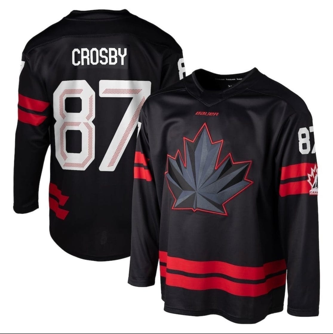 Sidney Crosby Jersey #87 Team Canada Hockey 2026 Winter Olympics Stitched Black