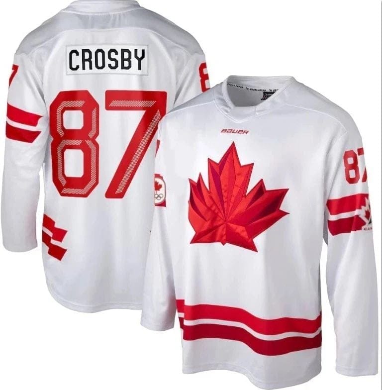 Sidney Crosby Team Canada 2026 Winter Olympics Jersey White All STITCHED