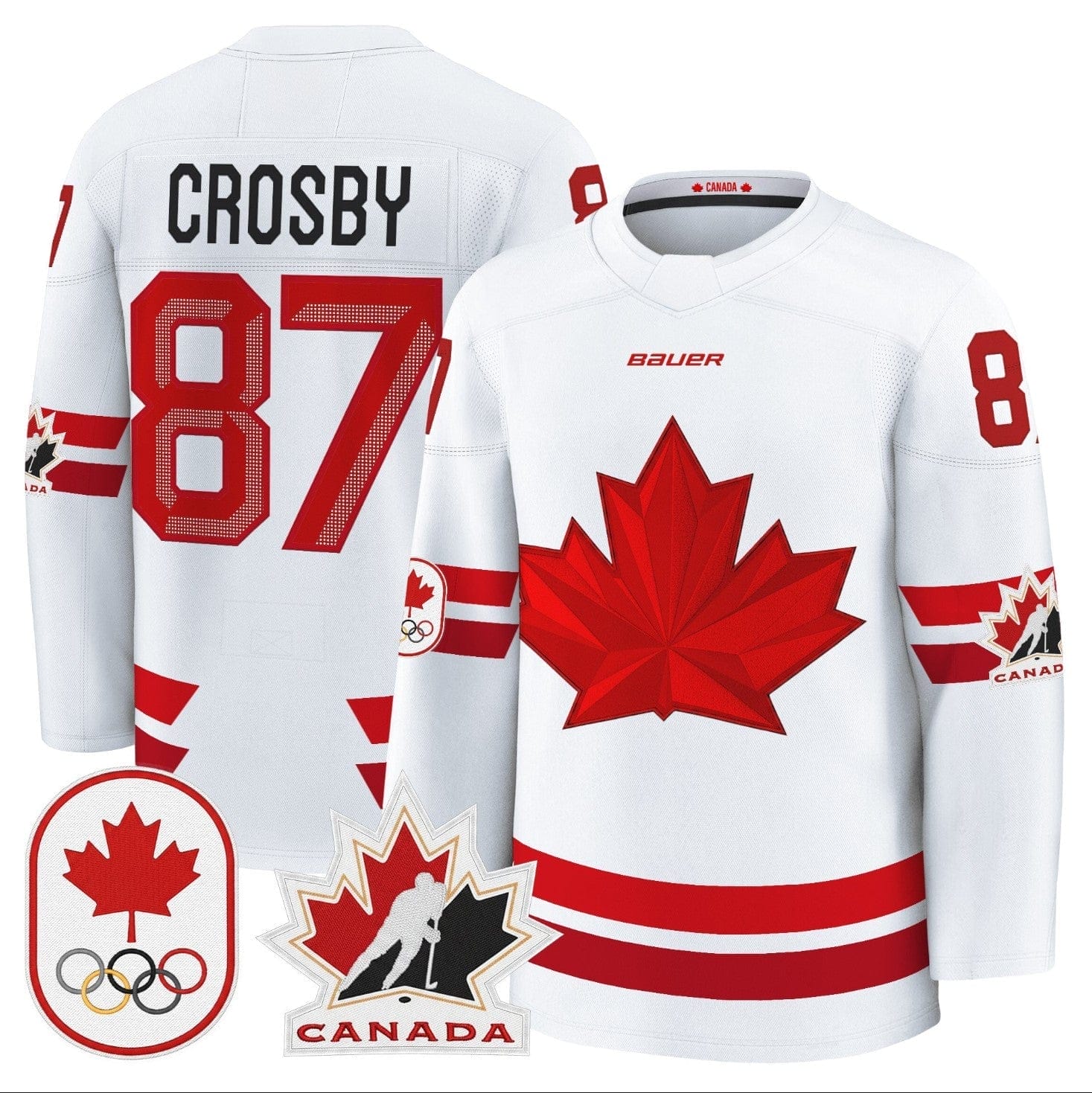 Sidney Crosby Jersey #87 Canada Olympic Premium Hockey Stitched - Image 3
