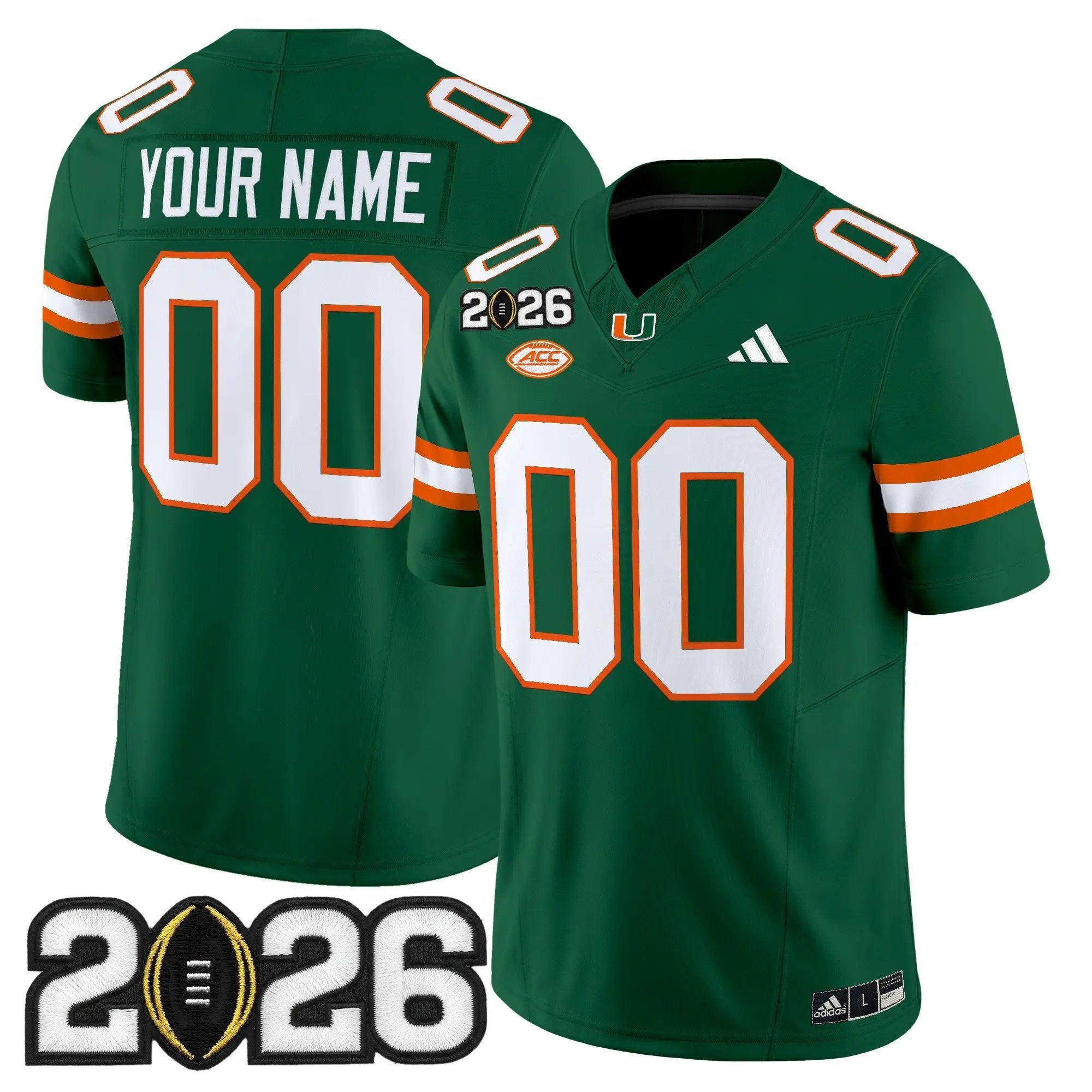 Miami Hurricanes 2026 CFP Final Patch Vapor Limited Custom Jersey - All Stitched by Digigearus