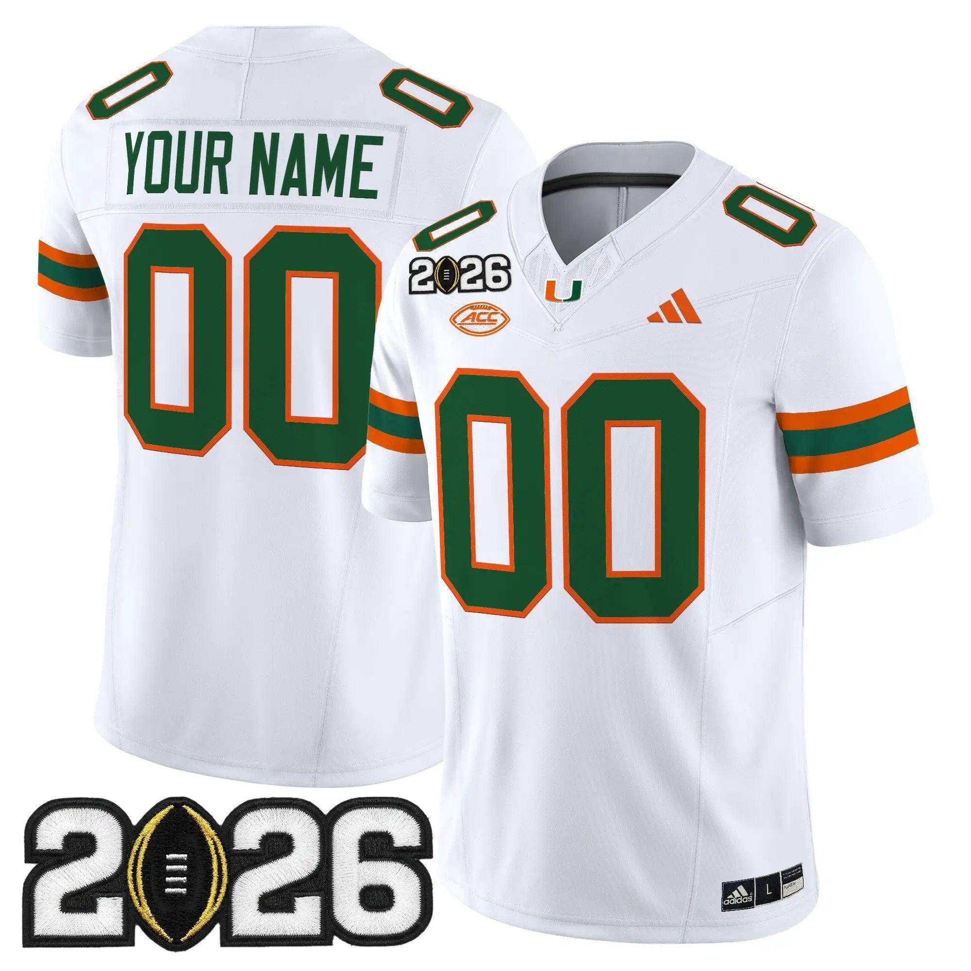 Miami Hurricanes 2026 CFP Final Patch Vapor Limited Custom Jersey - All Stitched by Digigearus