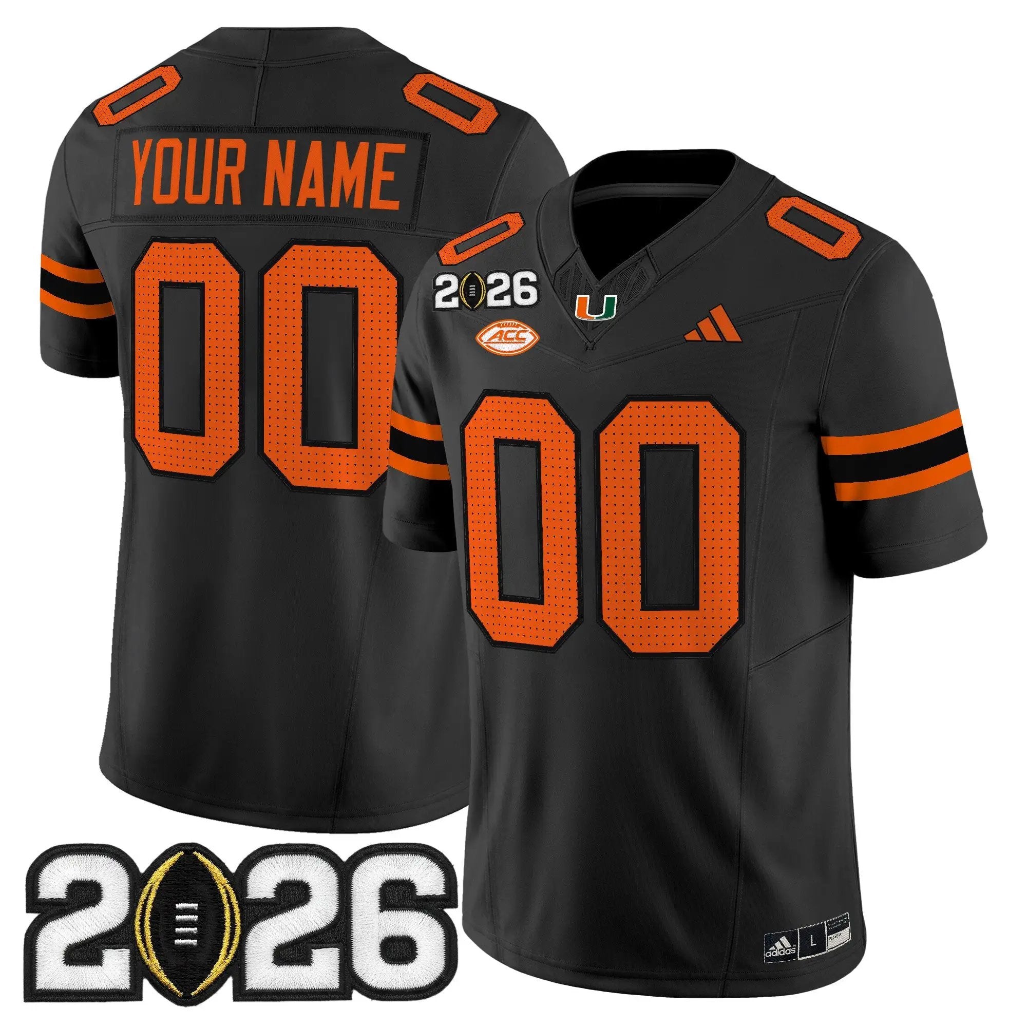 Miami Hurricanes 2026 CFP Final Patch Vapor Limited Custom Jersey - All Stitched by Digigearus