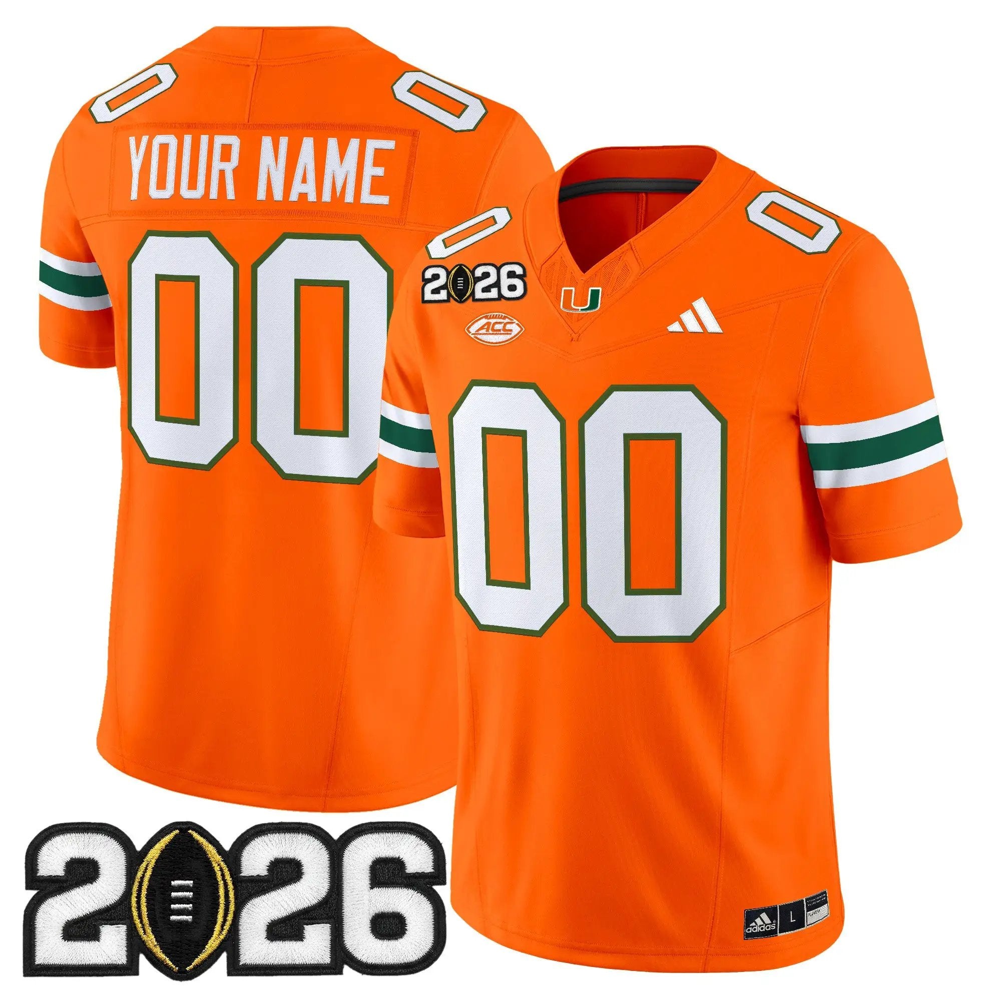 Miami Hurricanes 2026 CFP Final Patch Vapor Limited Custom Jersey - All Stitched by Digigearus