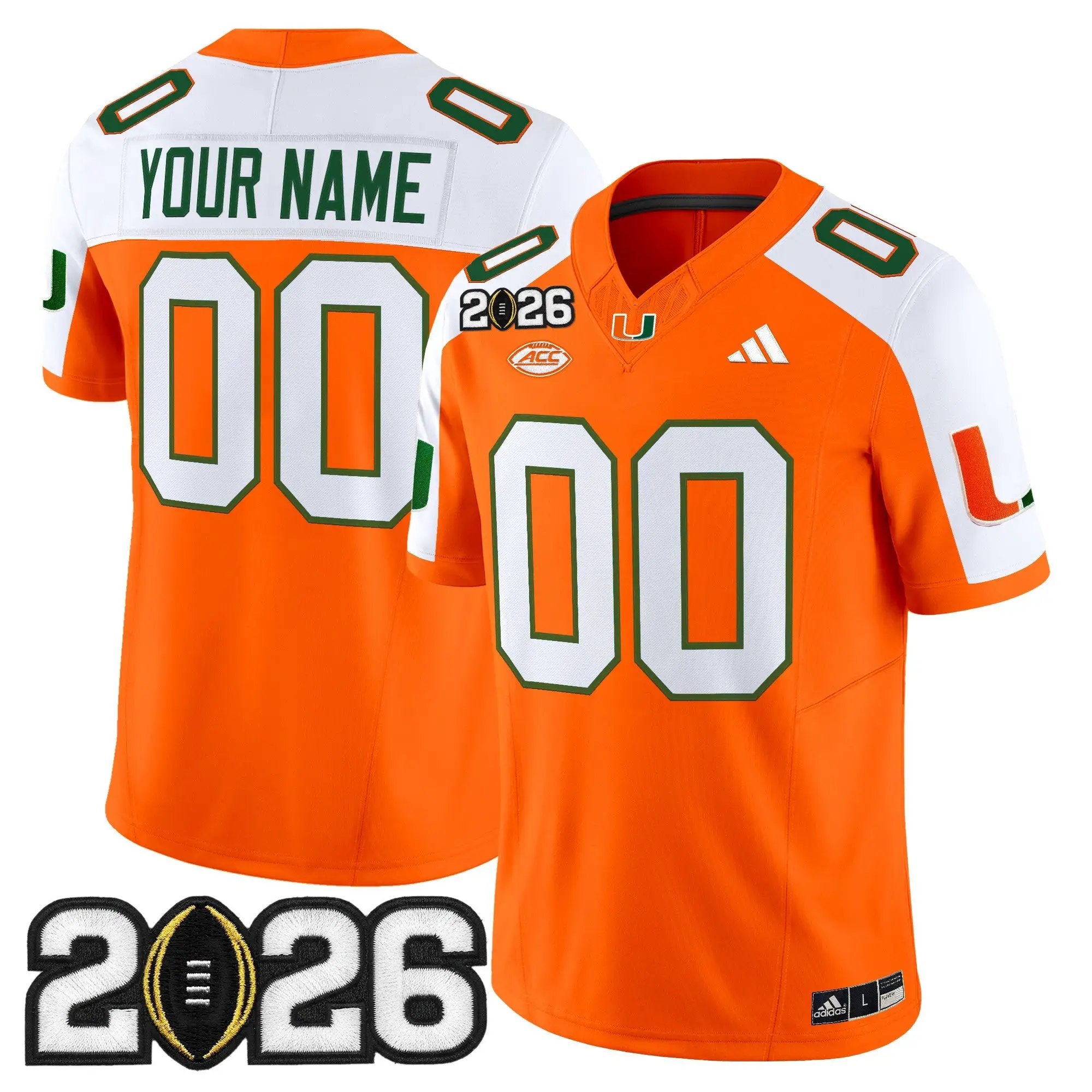 Miami Hurricanes 2026 CFP Final Patch Vapor Limited Custom Jersey - All Stitched by Digigearus