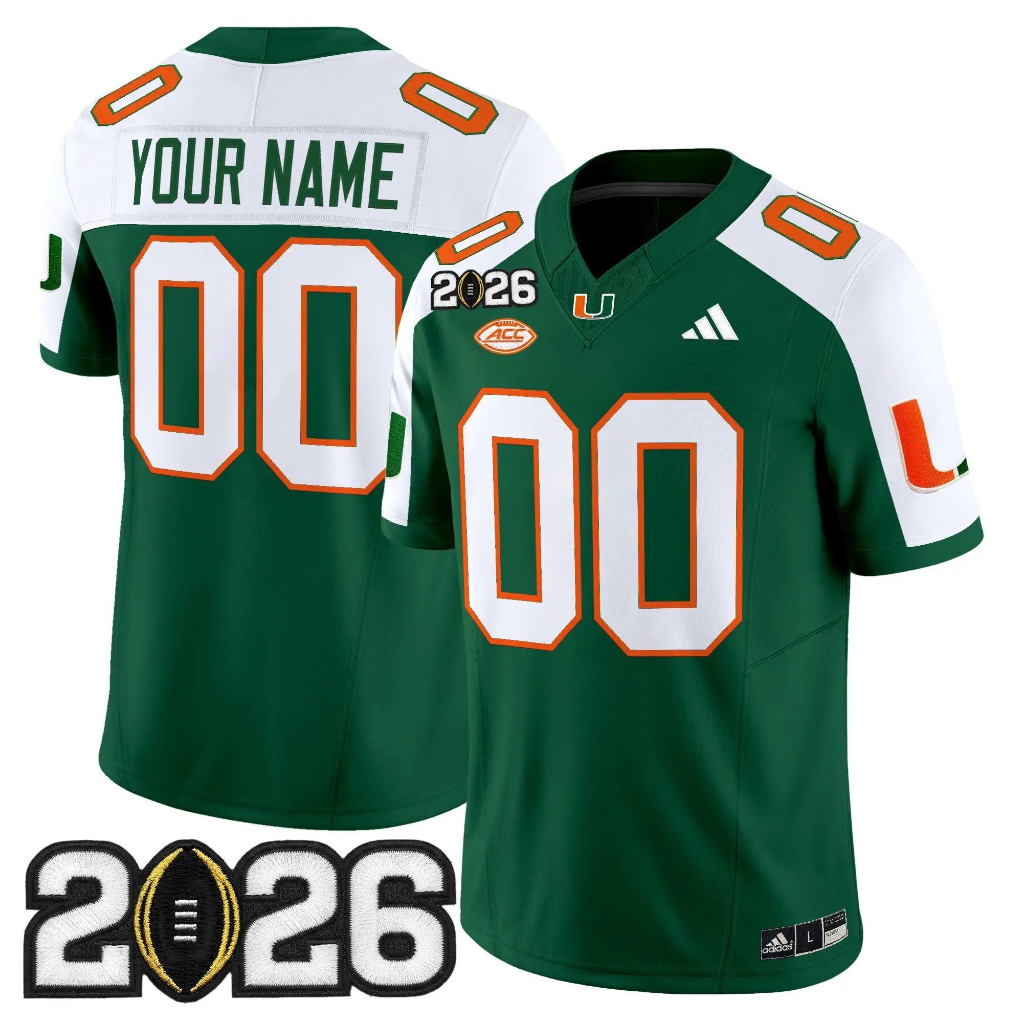 Miami Hurricanes 2026 CFP Final Patch Vapor Limited Custom Jersey - All Stitched by Digigearus