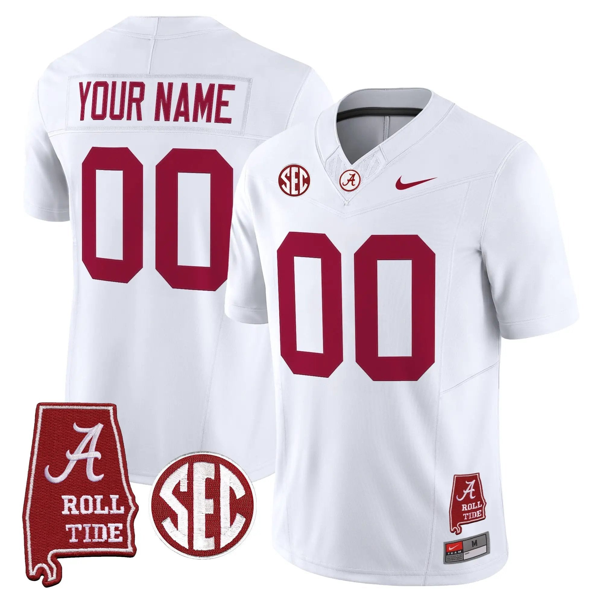 BAMA 2026 Vapor Limited Custom Jersey - Alabama Map - Stitched by Alabama Crimson Tide