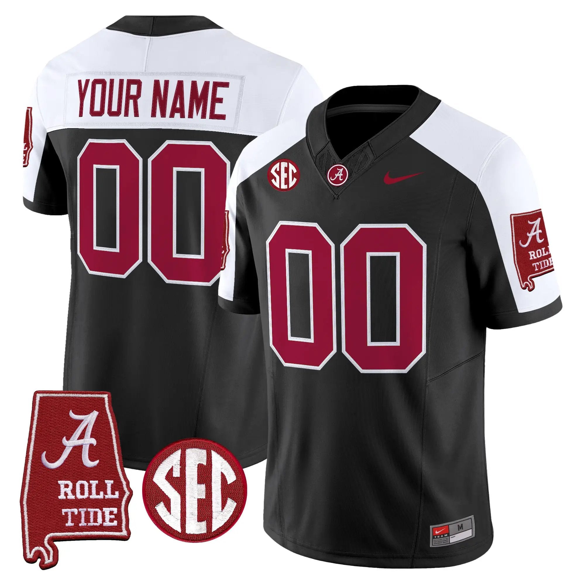 BAMA 2026 Vapor Limited Custom Jersey - Alabama Map - Stitched by Alabama Crimson Tide