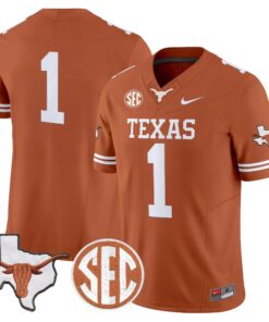 TEX 2026 State Map & SEC Patch Vapor Limited Jersey - Stitched by Digigearus