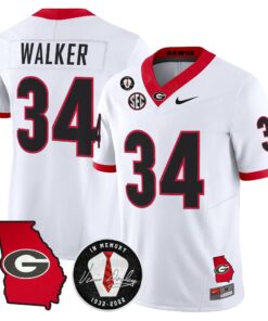Georgia Bulldogs 2026 Georgia Map & Vince Dooley Patch Vapor Limited Jersey - Stitched by Digigearus