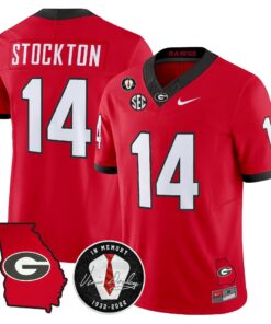 Georgia Bulldogs 2026 Georgia Map & Vince Dooley Patch Vapor Limited Jersey - Stitched by Digigearus