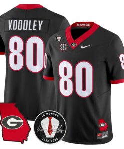 Georgia Bulldogs 2026 Georgia Map & Vince Dooley Patch Vapor Limited Jersey - Stitched by Digigearus