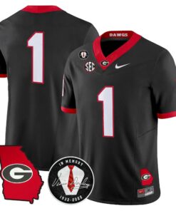 Georgia Bulldogs 2026 Georgia Map & Vince Dooley Patch Vapor Limited Jersey - Stitched by Digigearus