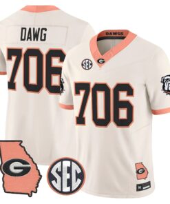 Georgia Bulldogs The Big Peach Vapor Limited Jersey - Stitched by Digigearus