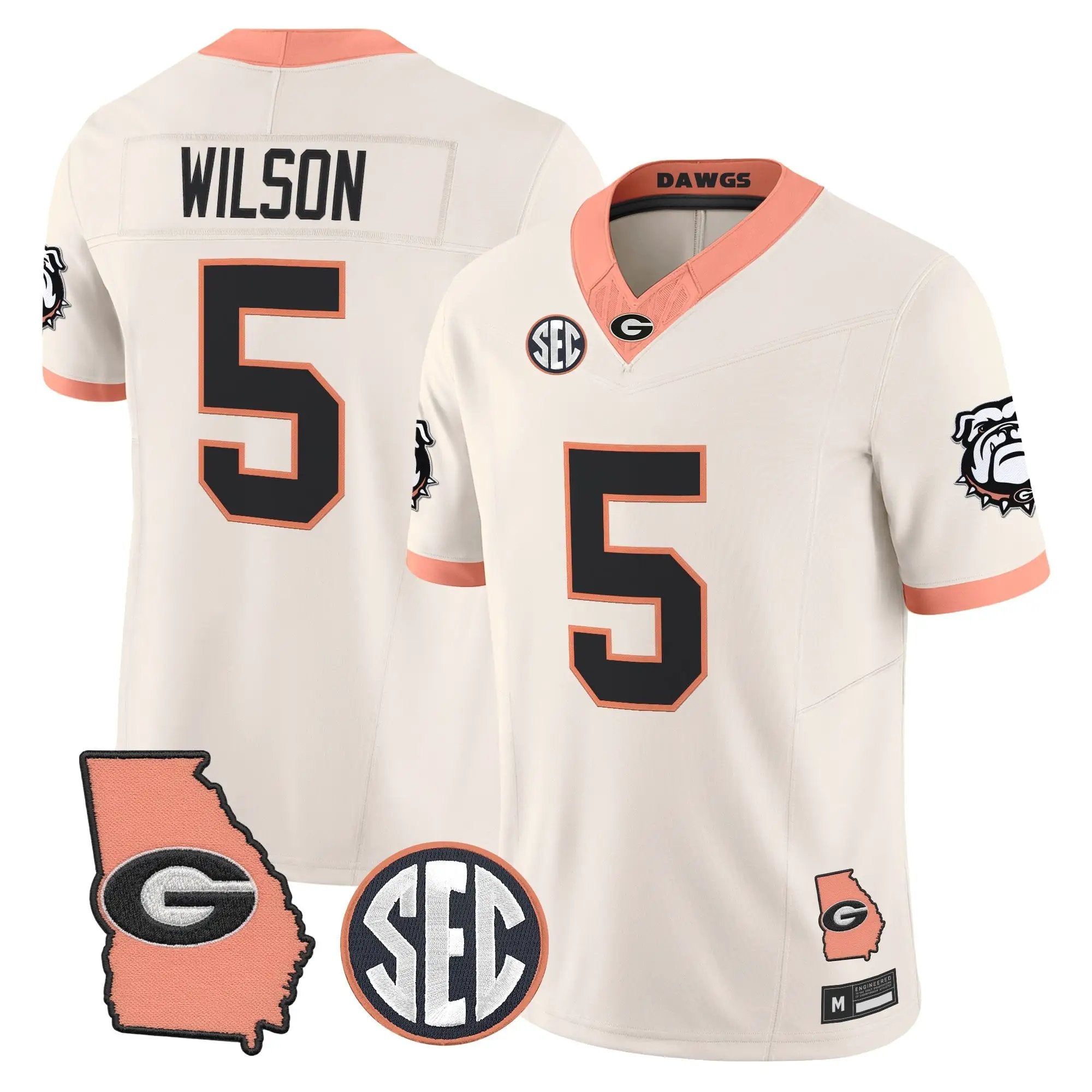 Georgia Bulldogs The Big Peach Vapor Limited Jersey - Stitched by Digigearus