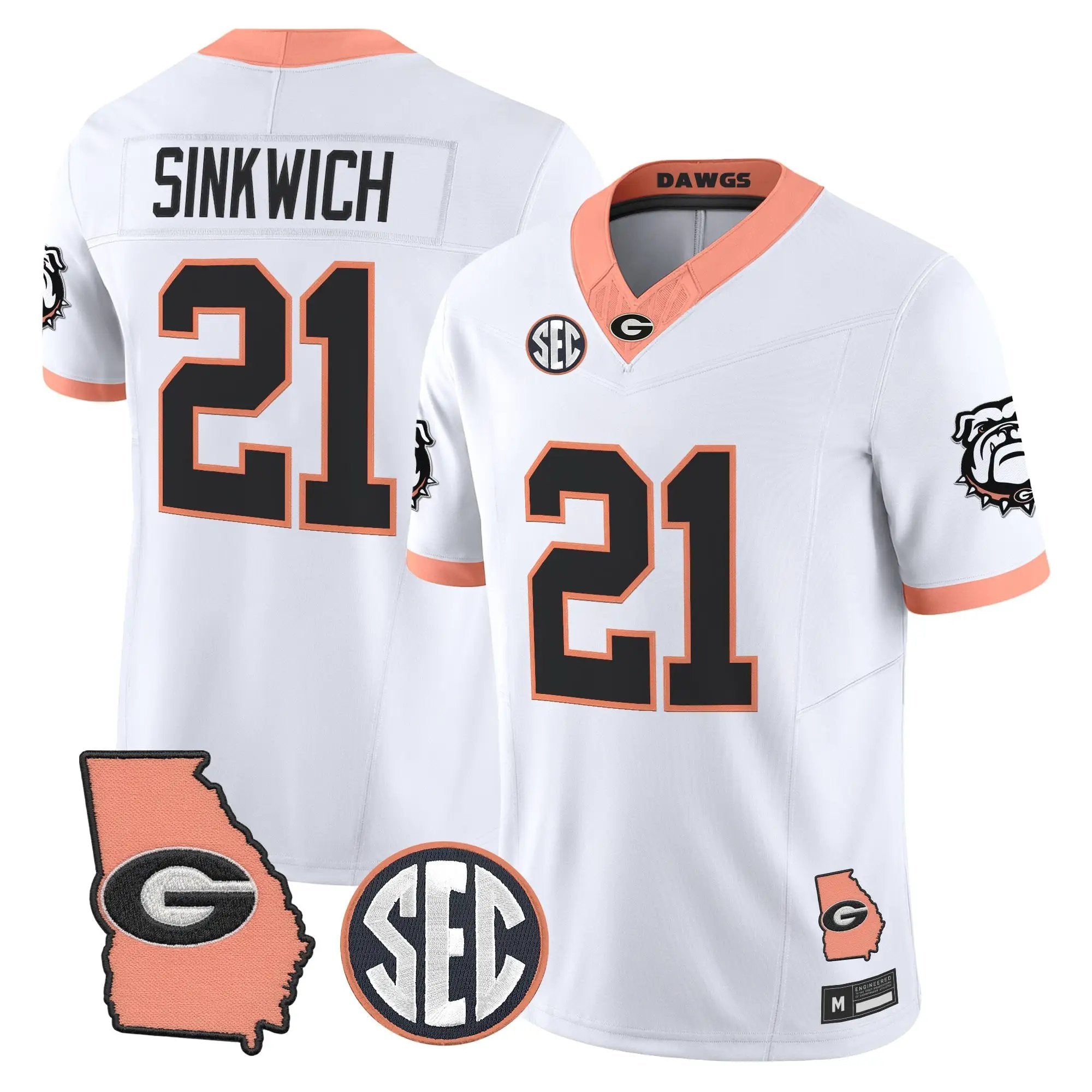 Georgia Bulldogs The Big Peach Vapor Limited Jersey - Stitched by Digigearus