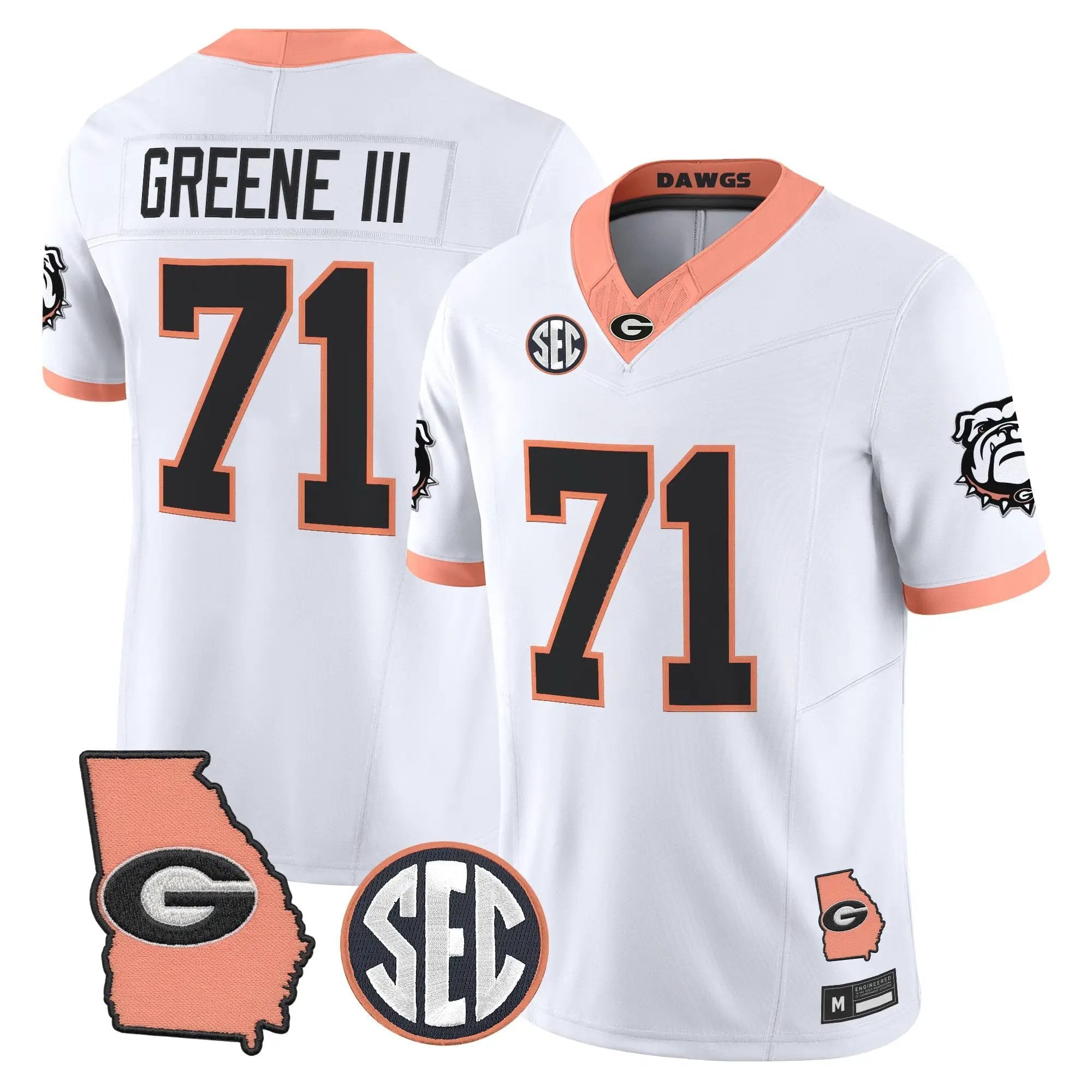 Georgia Bulldogs The Big Peach Vapor Limited Jersey - Stitched by Digigearus