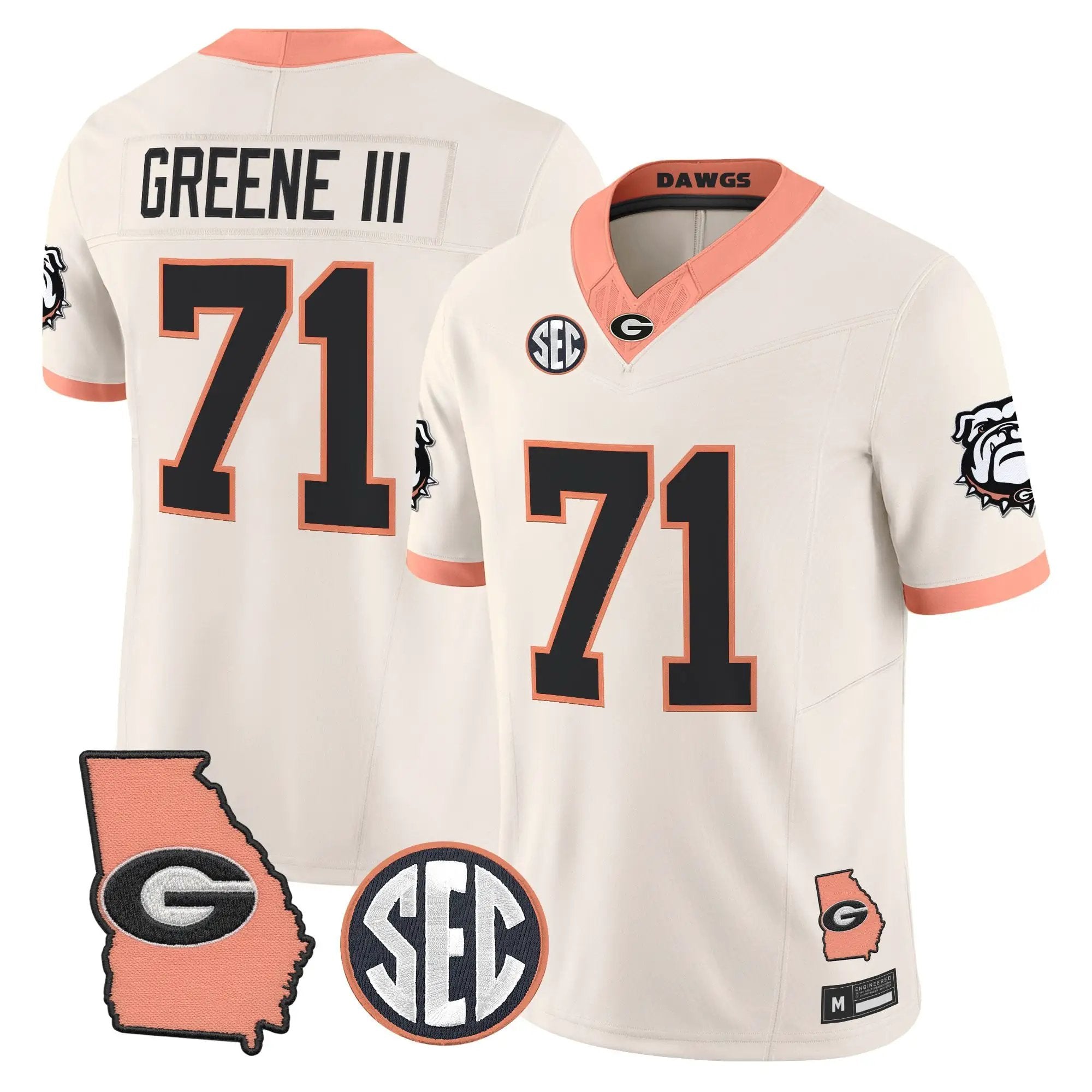 Georgia Bulldogs The Big Peach Vapor Limited Jersey - Stitched by Digigearus