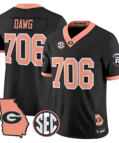 Georgia Bulldogs The Big Peach Vapor Limited Jersey - Stitched by Digigearus