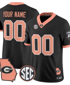 Georgia Bulldogs The Big Peach Vapor Limited Custom Jersey - Stitched by Digigearus