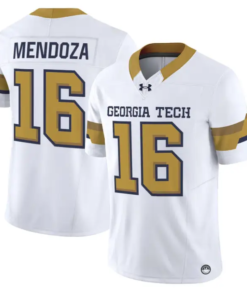 Alberto Mendoza Jersey #16 Georgia Tech Yellow Jackets 2026 Limited Stitched by My Store NCAA Football Jerseys