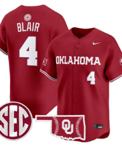 Alec Blair Jersey #4 Oklahoma Sooners Baseball 2026 Vapor Stitched by My Store