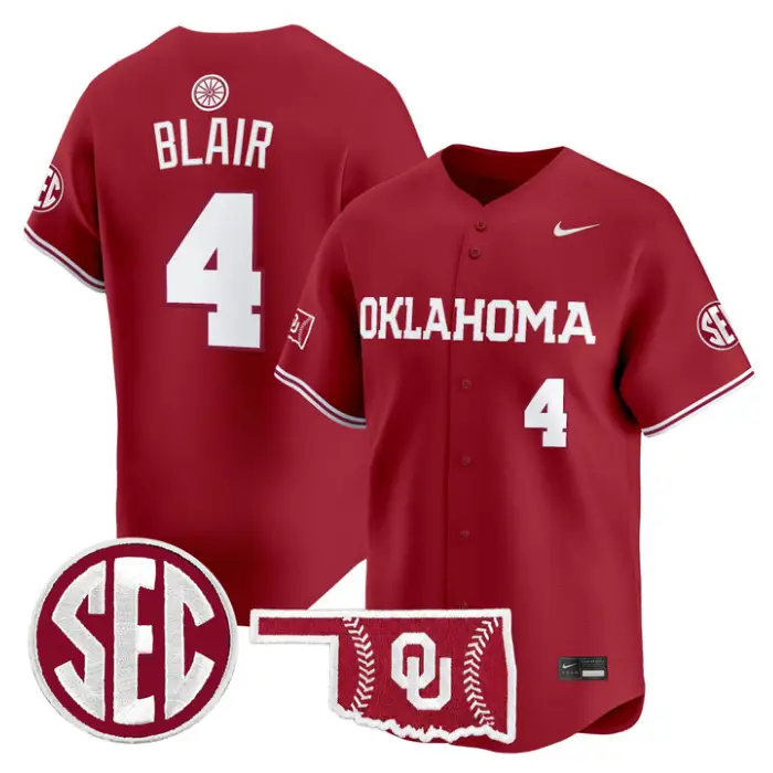 Alec Blair Jersey #4 Oklahoma Sooners Baseball 2026 Vapor Stitched by My Store