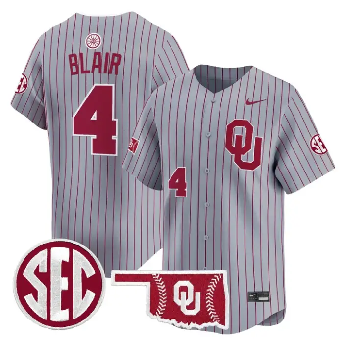 Alec Blair Jersey #4 Oklahoma Sooners Baseball 2026 Vapor Stitched by My Store