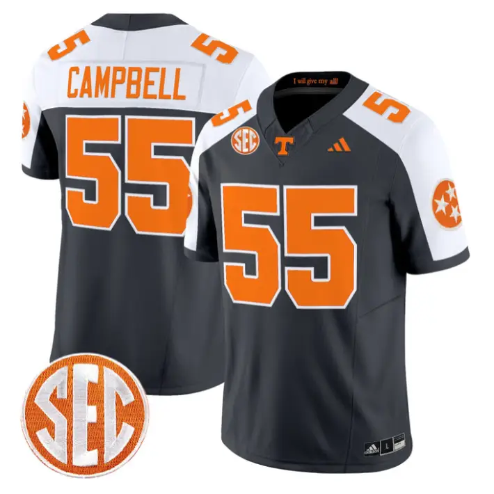 Amare Campbell Jersey #55 Tennessee Vols 2026 Vapor Limited Stitched by My Store NCAA Football Jerseys