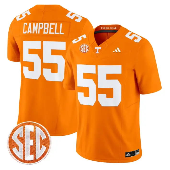 Amare Campbell Jersey #55 Tennessee Vols 2026 Vapor Limited Stitched by My Store NCAA Football Jerseys