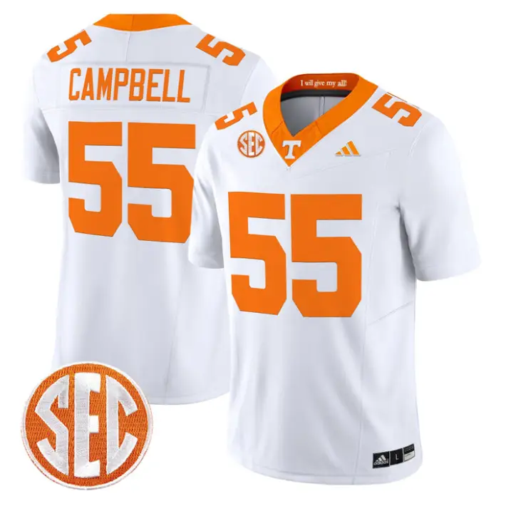 Amare Campbell Jersey #55 Tennessee Vols 2026 Vapor Limited Stitched by My Store NCAA Football Jerseys