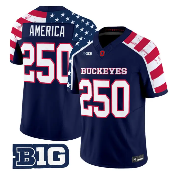 Bo Jackson Jersey #25 Ohio State America 250 Edition Vapor Limited Stitched by My Store NCAA Football Jerseys