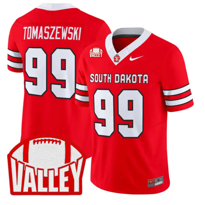 Asher Tomaszewski Jersey #99 South Dakota 2026 Vapor Limited Stitched by My Store NCAA Football Jerseys