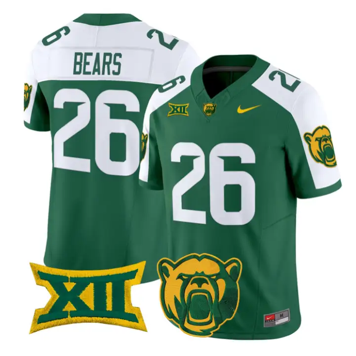 Bears Jersey #26 Baylor Bears 2026 Vapor Limited Stitched by My Store NCAA Football Jerseys