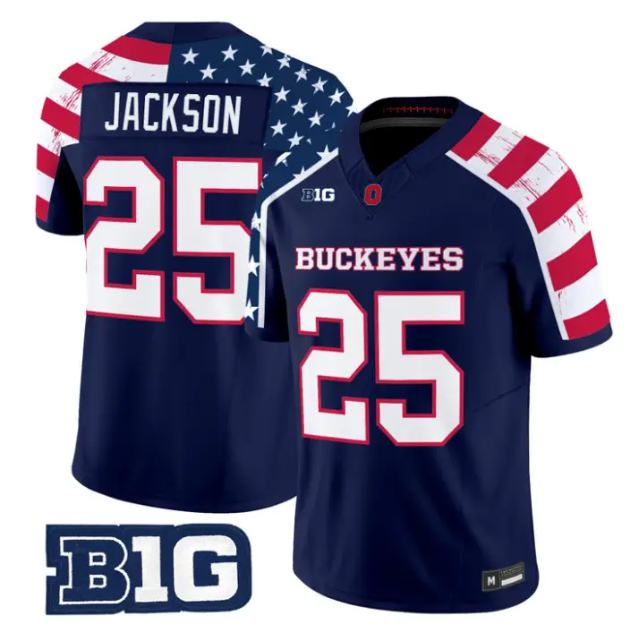 Bo Jackson Jersey #25 Ohio State America 250 Edition Vapor Limited Stitched by My Store NCAA Football Jerseys