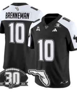 Brody Brenneman Jersey #10 South Florida Bulls 30th Patch Stitched by My Store NCAA Football Jerseys