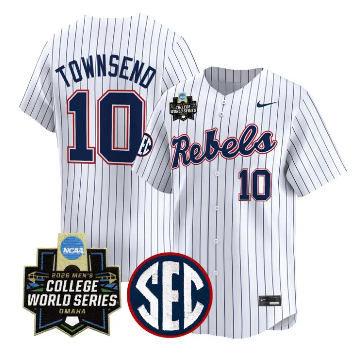 Cade Townsend Jersey #10 Ole Miss 2026 World Series Vapor Stitched Blue by My Store