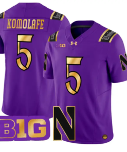 Caleb Komolafe Jersey #5 Northwestern Wildcats 2026 Vapor Limited Stitched by My Store NCAA Football Jerseys