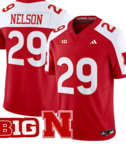 Carter Nelson Jersey #29 Nebraska Cornhuskers 2026 Vapor Limited Stitched by My Store NCAA Football Jerseys