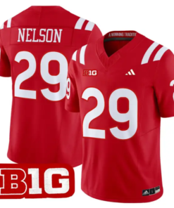 Carter Nelson Jersey #29 Nebraska Cornhuskers 2026 Vapor Limited Stitched by My Store NCAA Football Jerseys