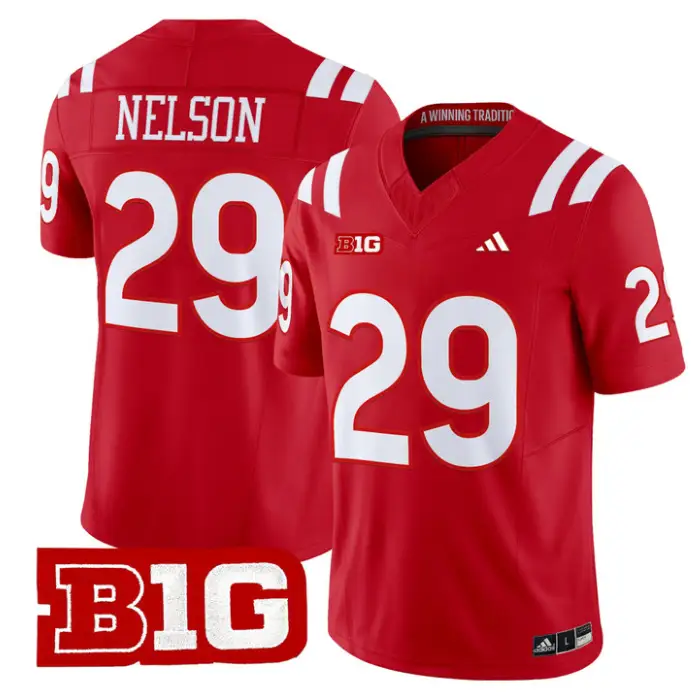 Carter Nelson Jersey #29 Nebraska Cornhuskers 2026 Vapor Limited Stitched by My Store NCAA Football Jerseys