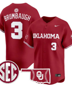 Cayden Brumbaugh Jersey #3 Oklahoma Sooners Baseball 2026 Vapor Stitched by My Store